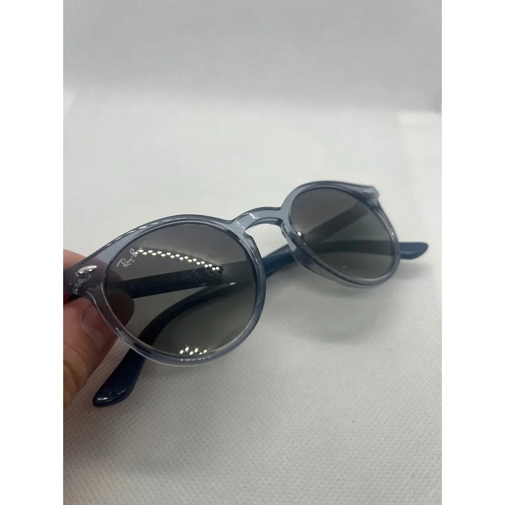 Ray-Ban RJ9064S 7050/11 Junior Round Sunglasses Blue Grey 44mm